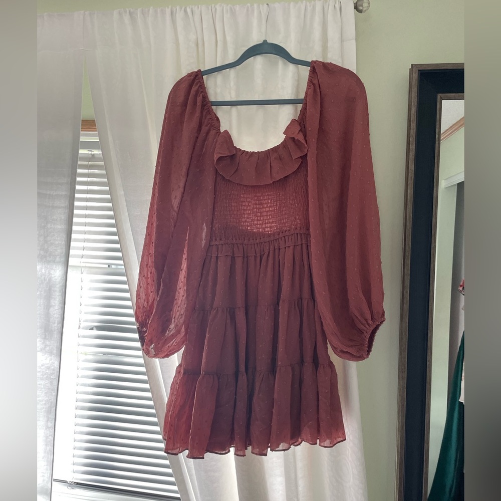 Puff sleeve dress